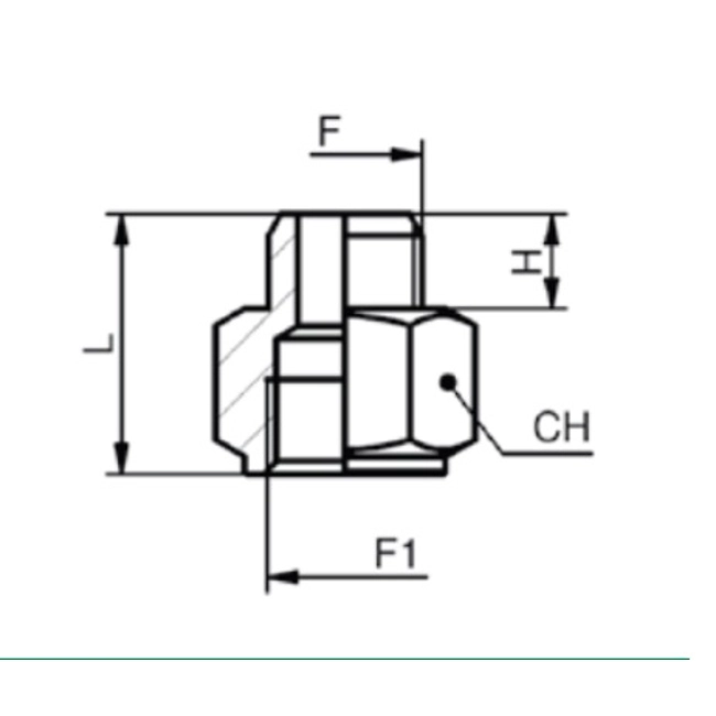 Vendita online Maggiorazione maschio - femmina cilindrica BSPP metrico